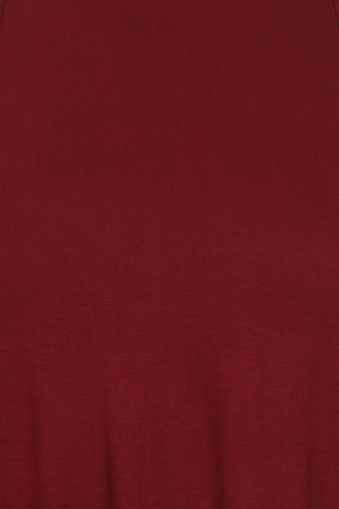 Plus Size Flowy Mock Neck Burgundy Tank