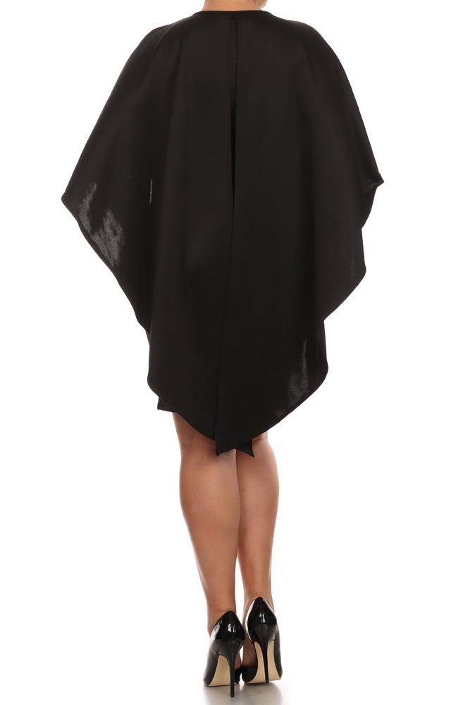 Plus Size Lavish Caped Layered Dress