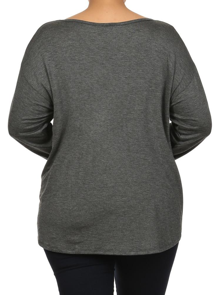 Plus Size Just Believe In Your Dream Grey Raglan Top