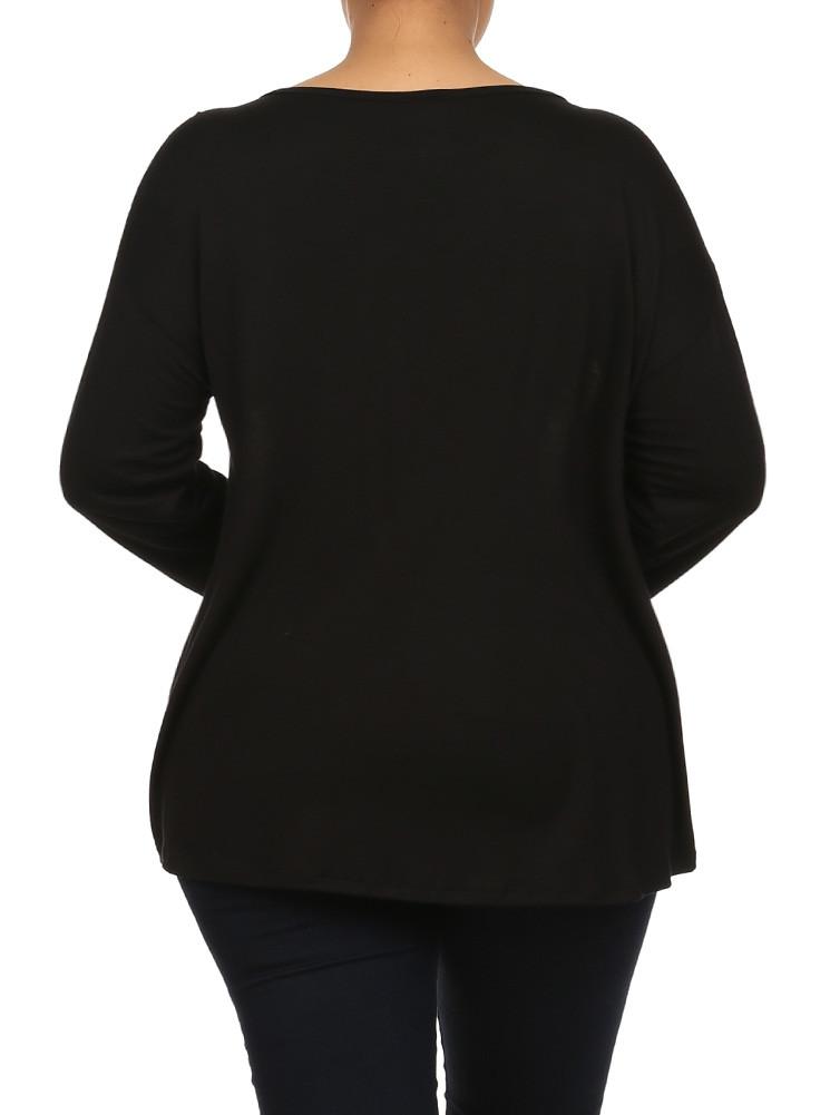 Plus Size Just Believe In Your Dream Black Raglan Top