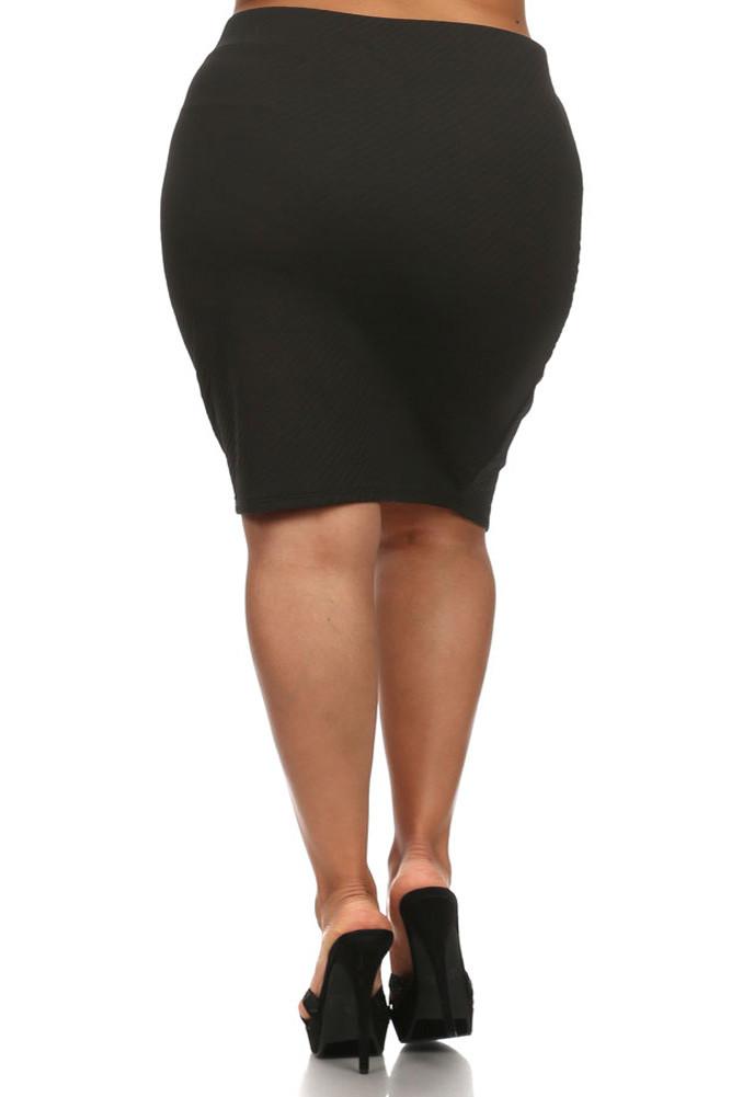 Plus Size Smooth Operator Jagged Hem Skirt