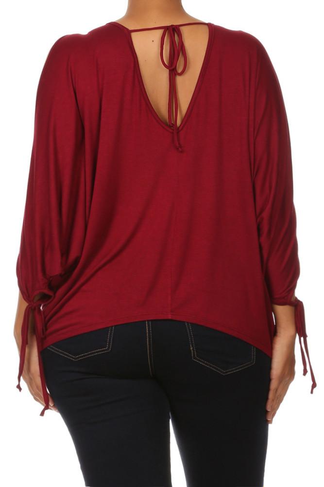 Plus Size Sexy Boxy Dolman Sleeves Top