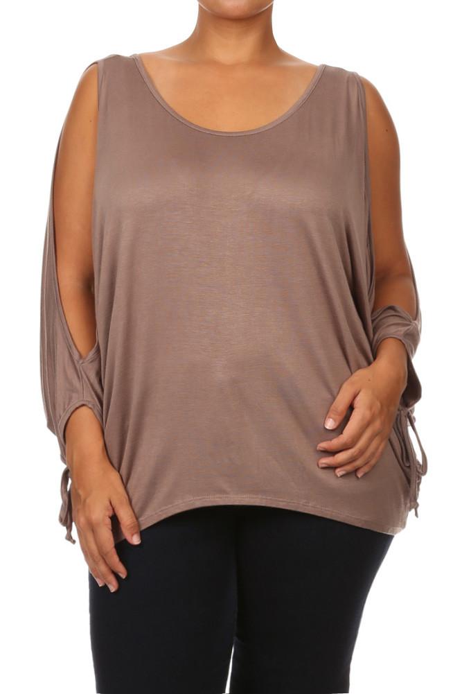 Plus Size Sexy Boxy Dolman Sleeves Top