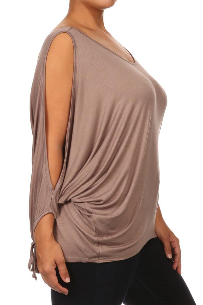 Plus Size Sexy Boxy Dolman Sleeves Top