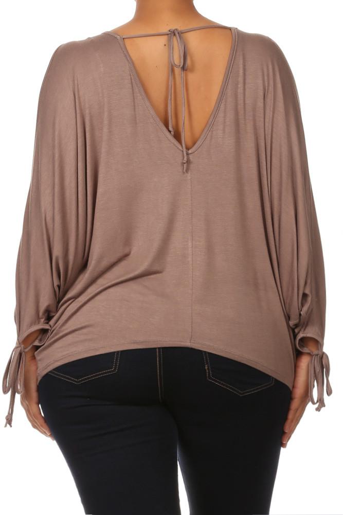 Plus Size Sexy Boxy Dolman Sleeves Top