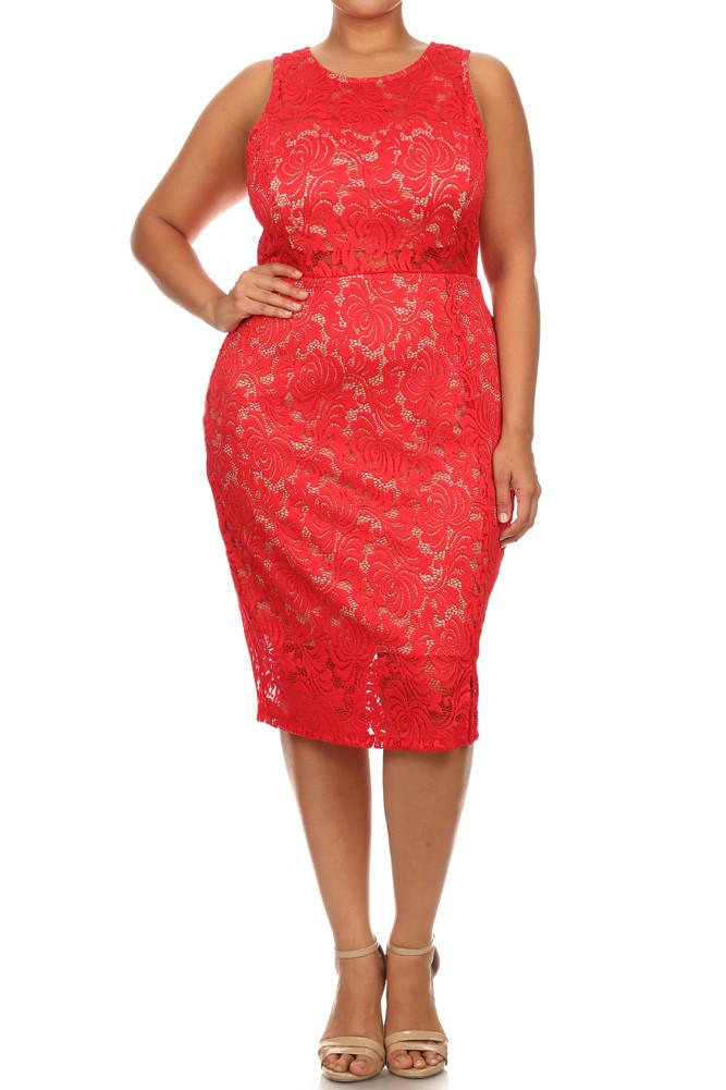 Plus Size Pretty Victorian Lace Dress