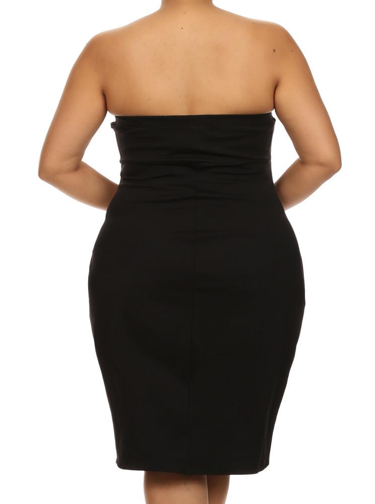 Plus Size Love Spell Plunging Neckline Black Dress