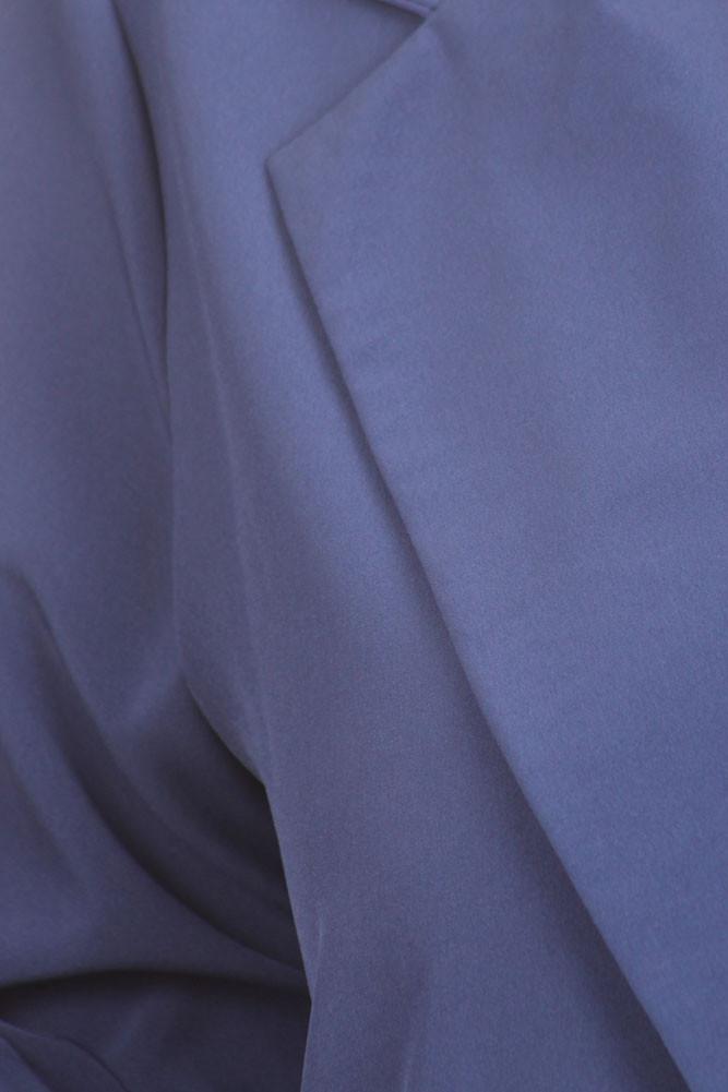 Plus Size In Town Sheer Split Sides Blue Jacket