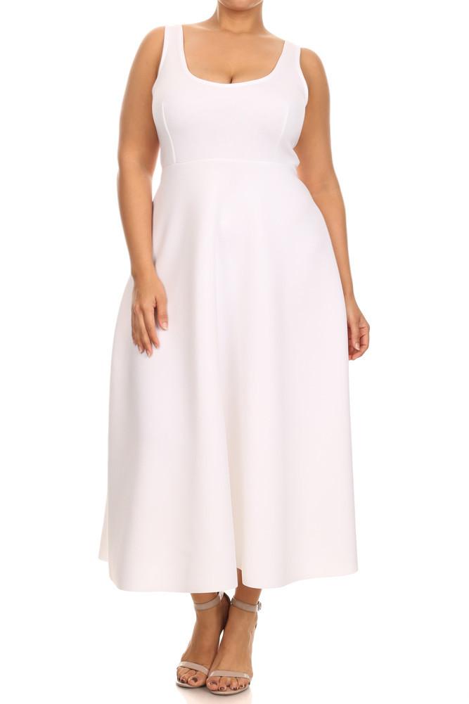 Plus Size Lovely Empire Waist SkaterMaxi Dress