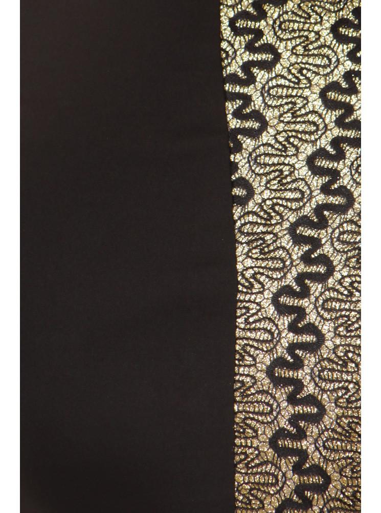 Plus Size Gala Embroidered Glitter Black Midi Dress