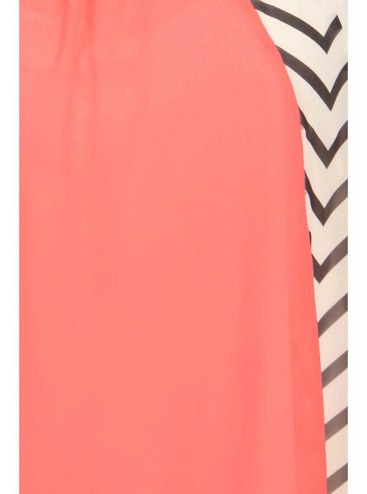 Plus Size Lovely Chevron Print Pink Frock Dress
