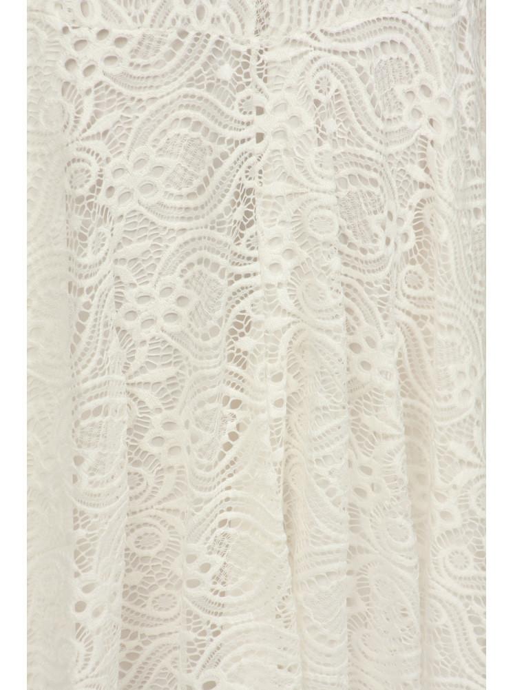 Plus Size Princess Crochet Mermaid White Maxi Dress