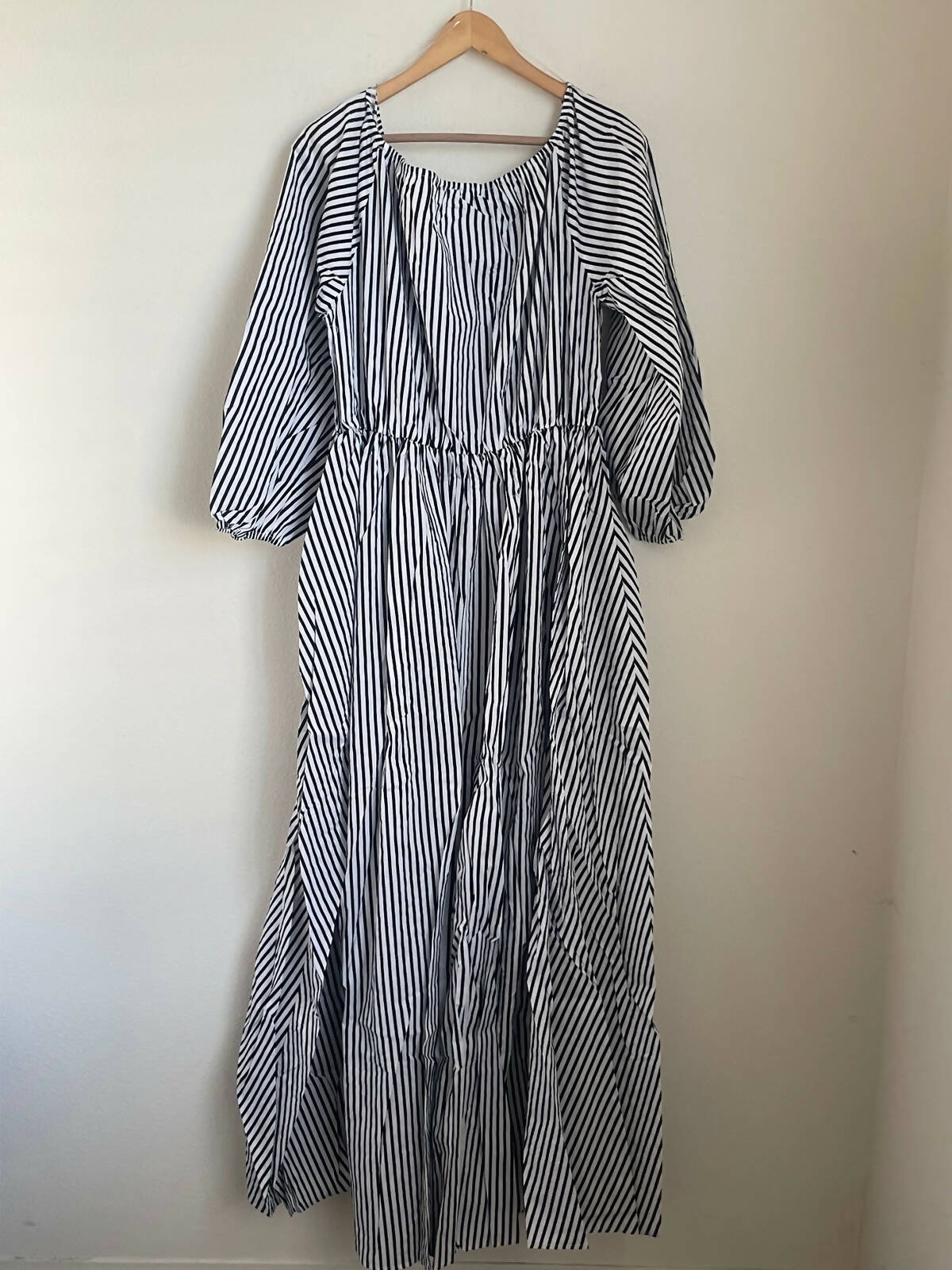 Stripe button down flowy dress