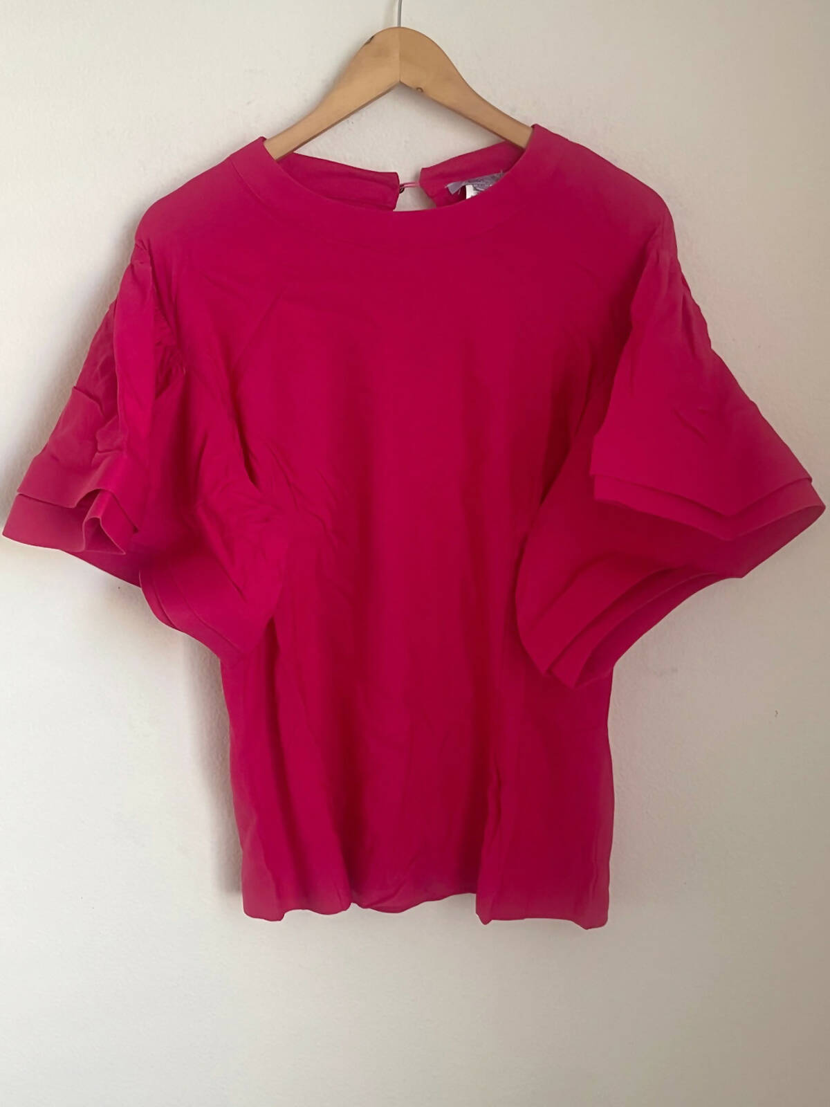 Flared Shoulder Flutter Top