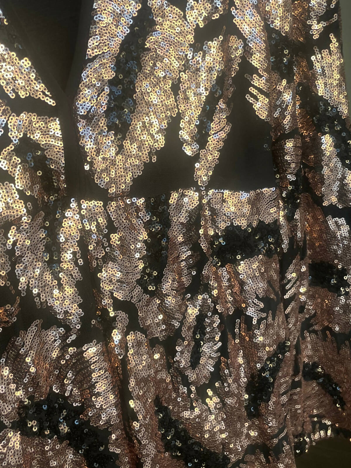 Bedazzled rose gold party jumpsuit