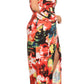 Plus Size Vibrant Floral Cut Out Sleeves Maxi Dress