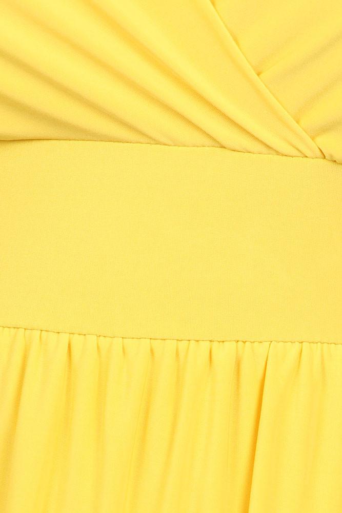 Plus Size Radiance Tulip Hem Yellow Maxi Dress