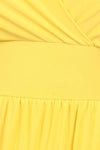 Plus Size Radiance Tulip Hem Yellow Maxi Dress