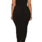 Plus Size Radiance Tulip Hem Black Maxi Dress