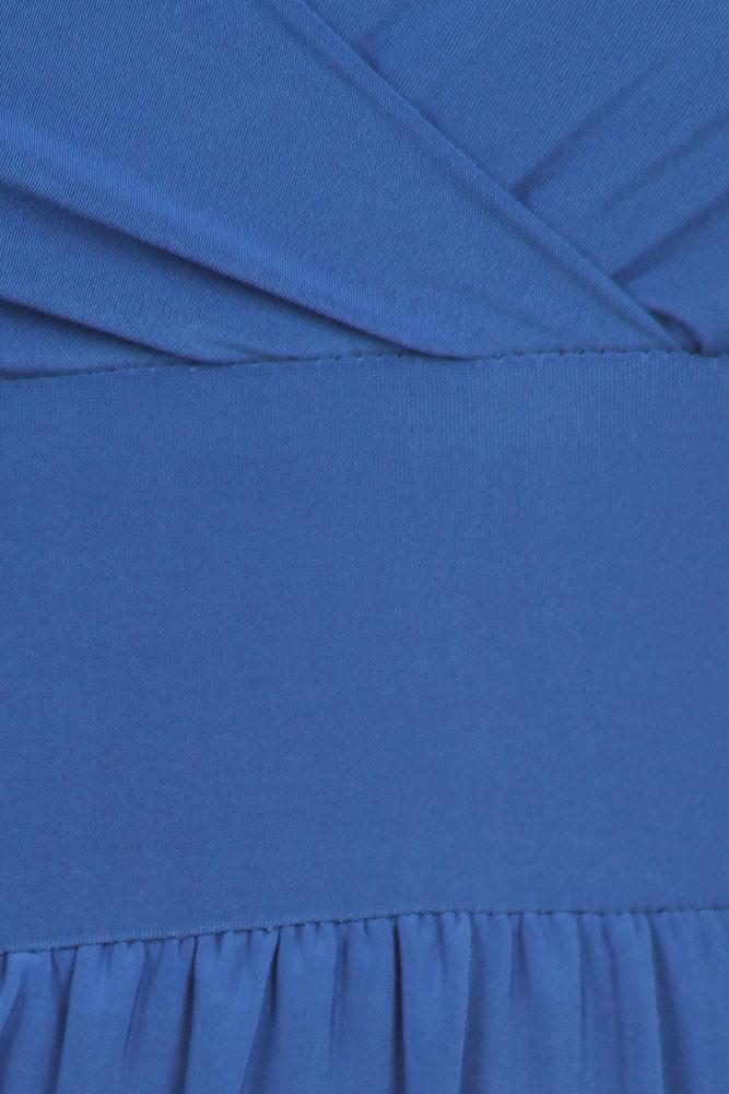 Plus Size Radiance Tulip Hem Blue Maxi Dress