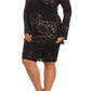 Plus Size Lace Darling Bell Sleeves Black Dress