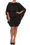 Plus Size Lavish Caped Layered Dress