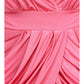 Plus Size V Neck Pink Bubble Dress