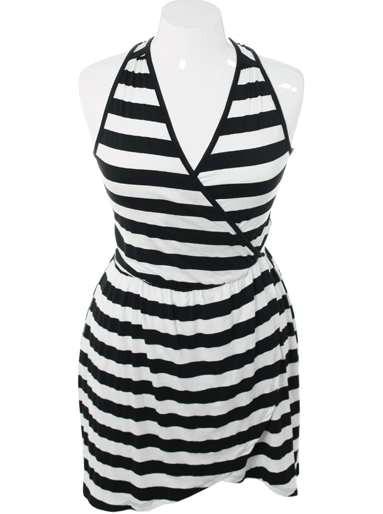 Plus Size Sun Devotion Nautical Striped Dress