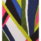 Plus Size Mod Art Strokes Lime Colorblock Dress