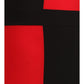 Plus Size Color Block Paneled Red Midi Dress