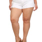 Plus Size Summer Lovin' Cut Off White Shorts