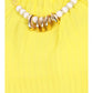 Plus Size Glam Drop Waist Sheer Yellow Blouse