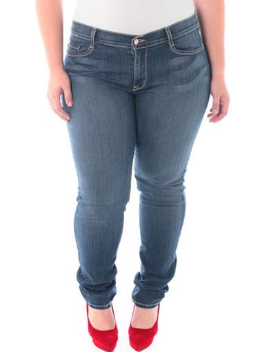 Plus Size Designer Stretchy Distressed Skinny Jeans