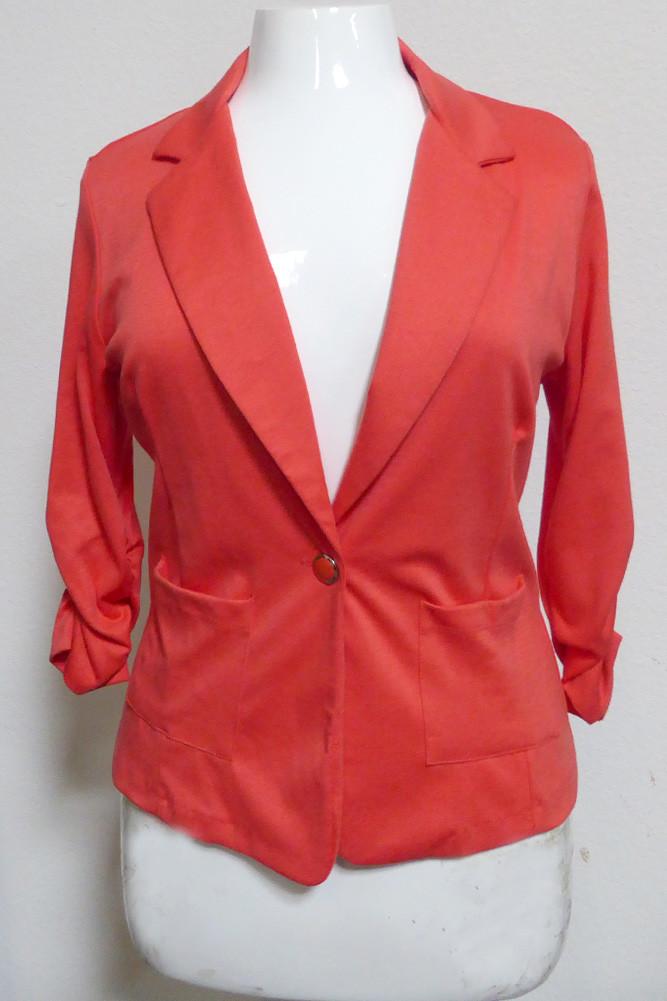 Plus Size Sleek Shiny Blazer