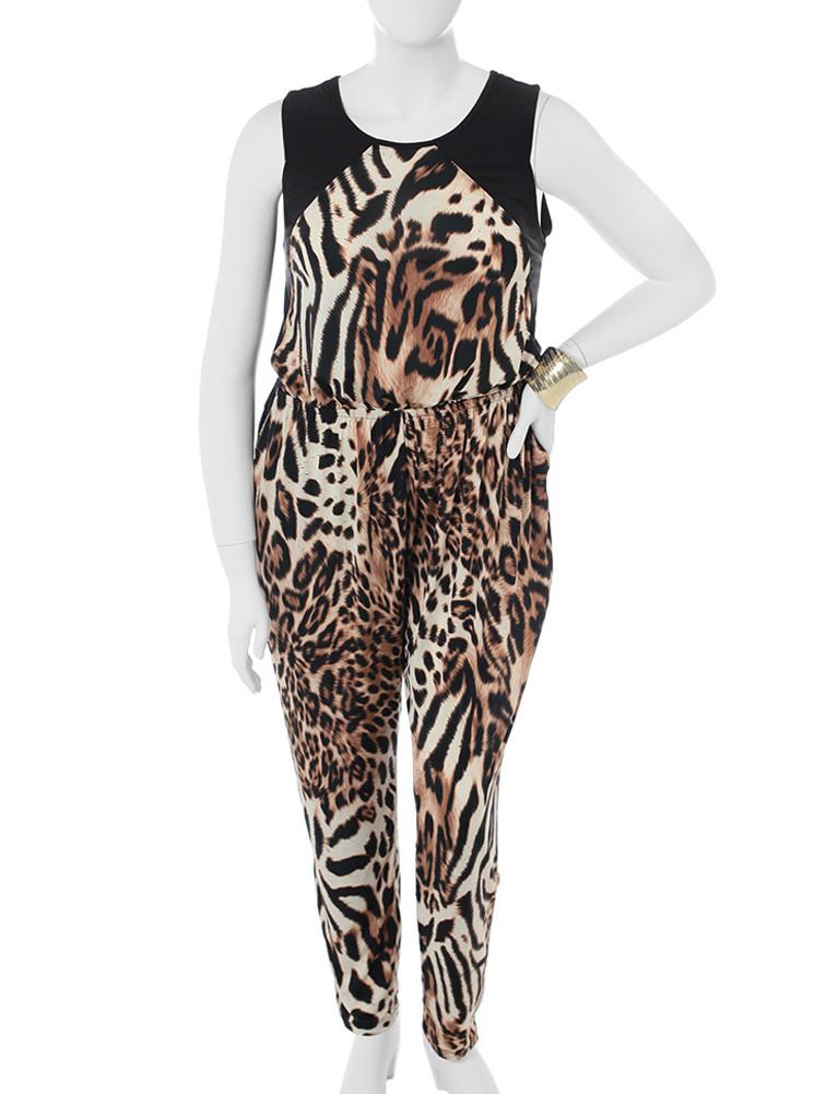 Plus Size Leopard Devotion Jumpsuit