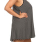 Plus Size Summer V Neck Striped Tunic Dress