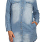 Plus Size Free Spirit Button Up Denim Top