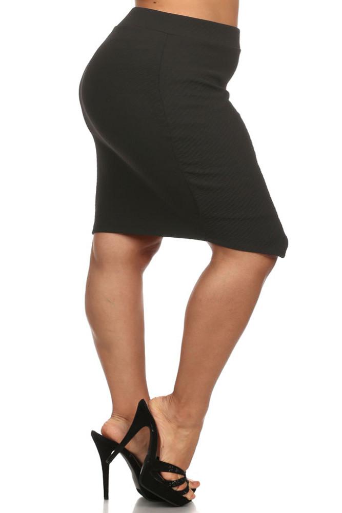 Plus Size Smooth Operator Jagged Hem Skirt