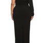 Plus Size Sexy One Sleeve Zipper Maxi Black Dress