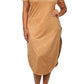 Plus Size Suede Sexy Open Side Midi Dress