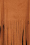 Plus Size Fringe Obsession Suede Brown Tank