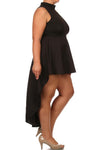 Plus Size Polished Dip Hem Dress