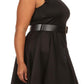 Plus Size Forever Young Cut Out Neckline Black Dress