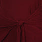 Plus Size Bow Knot Ribbed Midi Dress