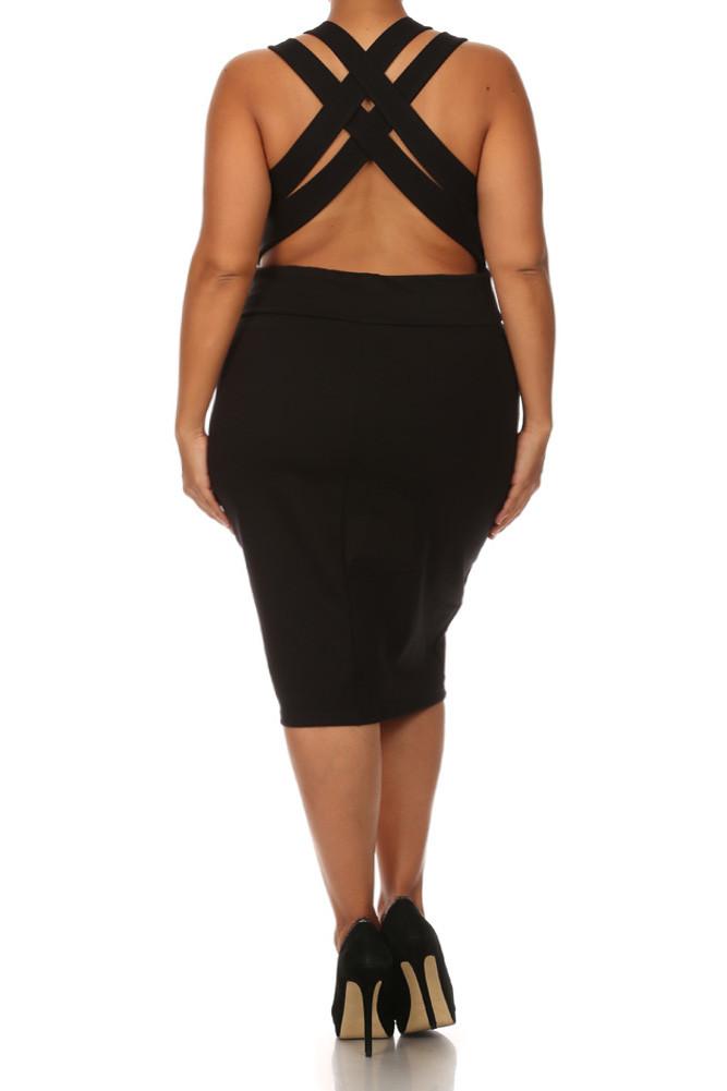 Plus Size Love At Last Criss Cross Back Dress