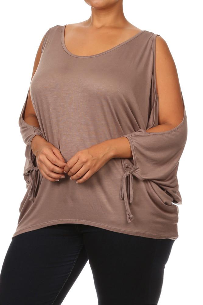 Plus Size Sexy Boxy Dolman Sleeves Top