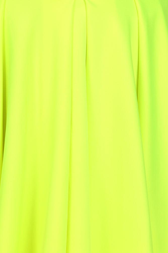 Plus Size Flirty Neon Yellow Skater Skirt
