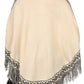 Plus Size Cozy Tribal Print Fringe Poncho