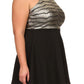 Plus Size Beauty In Gold Flared Dress