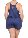 Plus Size Loving Spring Days Blue Romper